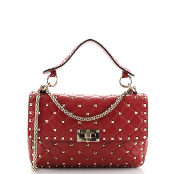 Valentino Garavani Rockstud Spike Flap Bag Quilted Leather Medium