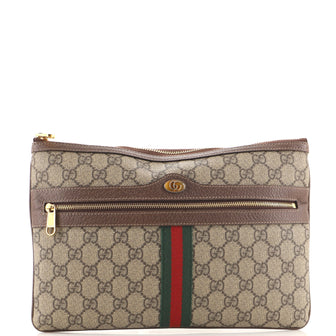 Gucci Ophidia Zip Pouch GG Coated Canvas Large