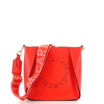 Stella McCartney Logo Crossbody Bag Perforated Faux Leather Mini