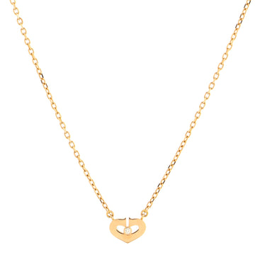 Cartier C Heart de Cartier Pendant Necklace 18K Rose Gold with Diamond XS