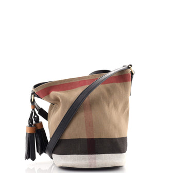Burberry Ashby Bag House Check Canvas with Leather Mini