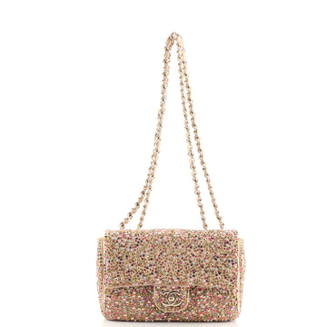 Chanel CC Flap Bag Crystal Embellished Goatskin Mini