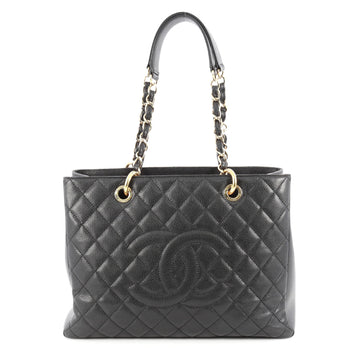 Chanel Grand Shopping Tote Quilted Caviar Black