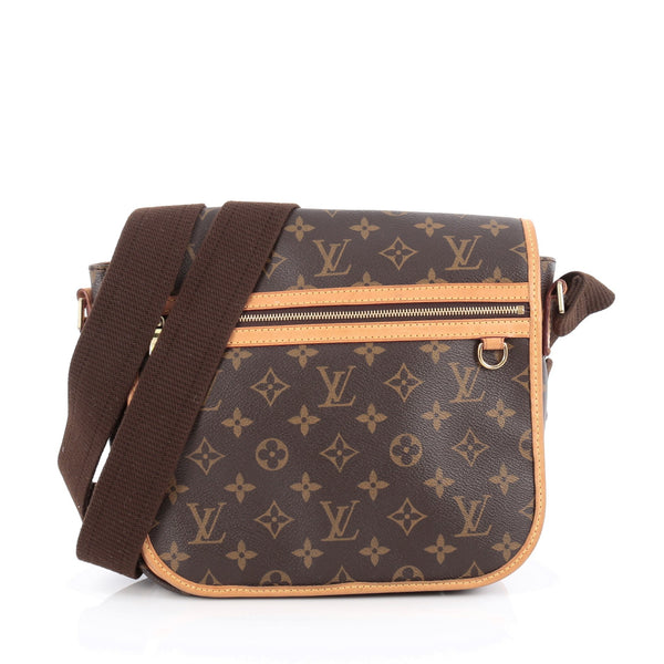 LOUIS VUITTON Brown Monogram Coated Canvas and Leather Bosphore Messenger  PM at 1stDibs