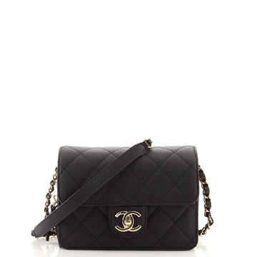 Chanel Like a Wallet Flap Bag Quilted Caviar Mini