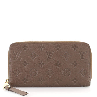 Brown Louis Vuitton Monogram Empreinte Zippy Wallet