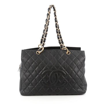 Chanel Grand Timeless Shopping Tote Quilted Caviar Black