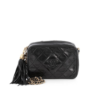 Chanel Diamond CC Camera Case Bag Quilted Lambskin Small 1822104