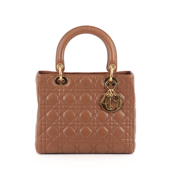 Christian Dior Lady Dior Handbag Cannage Quilt Lambskin 1822109