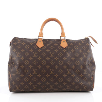 Louis Vuitton Speedy Handbag Monogram Canvas 40 Brown 1822112