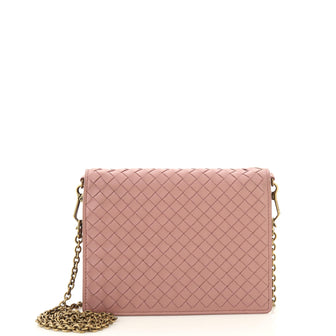 Bottega Veneta Flap Wallet on Chain Intrecciato Nappa Small