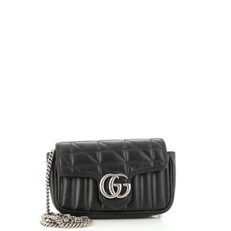 Gucci GG Marmont Flap Bag Mixed Matelasse Leather Super Mini
