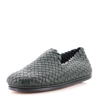 Bottega Veneta Men's Panto Loafers Intrecciato Leather