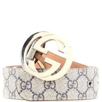 Gucci Interlocking G Belt GG Coated Canvas Wide