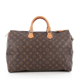 Louis Vuitton Speedy Handbag Monogram Canvas 40 Brown 1822609