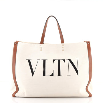 Valentino Garavani Grande Plage VLTN Tote Canvas Large