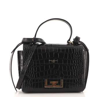 Givenchy Eden Top Handle Bag Crocodile Embossed Leather Mini