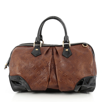 Louis Vuitton Stephen Handbag Monogram Embossed Leather Brown 1822902