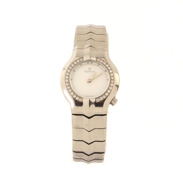 Tag Heuer Alter Ego Quartz Watch Stainless Steel with Diamond Bezel and Mother of Pearl 25