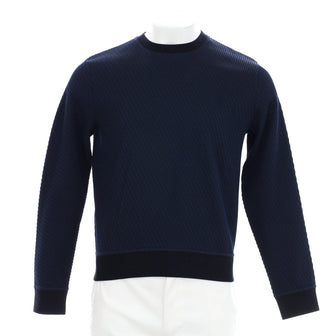 Hermes Men's Textured Crewneck Sweater Wool Blend