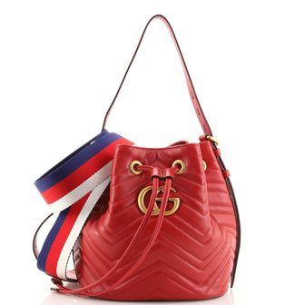 Gucci GG Marmont Bucket Bag Matelasse Leather Small