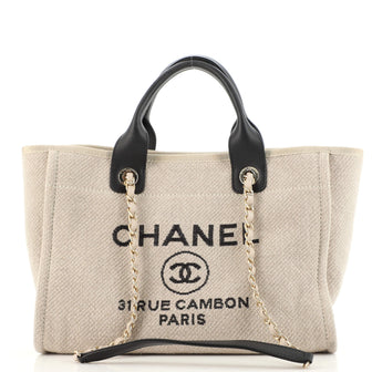Chanel Deauville NM Tote Mixed Fibers Small