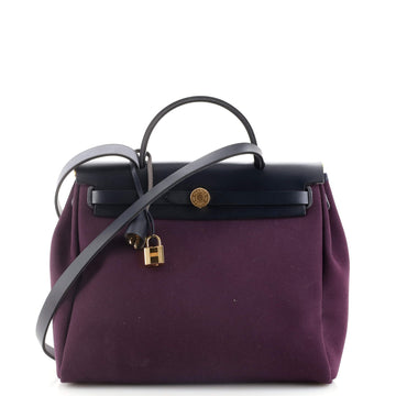 Hermes Herbag Zip Leather and Toile 31