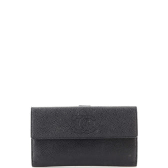 Chanel Timeless CC Continental Wallet Caviar Long