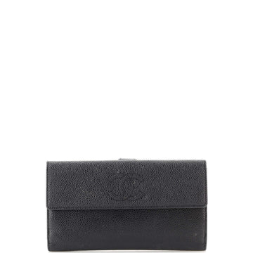 Chanel Timeless CC Continental Wallet Caviar Long