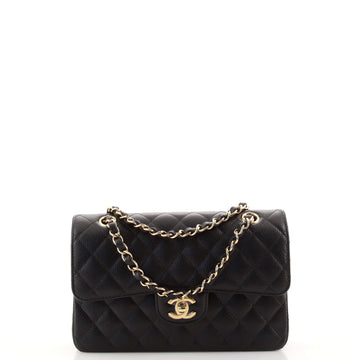 Chanel Classic Double Flap Bag Quilted Caviar Small