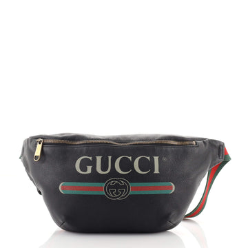 Gucci Logo Belt Bag Printed Leather Small