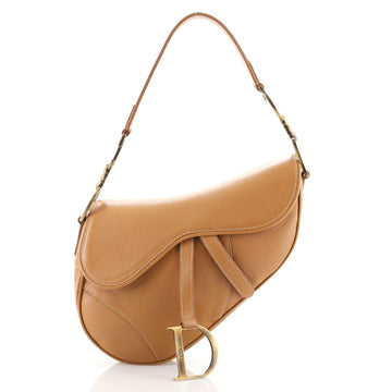 Christian Dior Vintage Saddle Bag Leather Medium