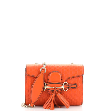 Gucci Emily Chain Flap Bag (Outlet) Microguccissima Leather Mini