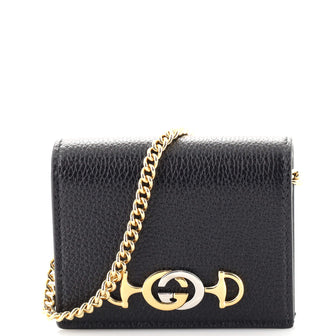 Gucci Zumi Chain Card Case Leather