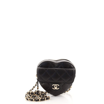Chanel CC in Love Heart Belt Bag Quilted Lambskin