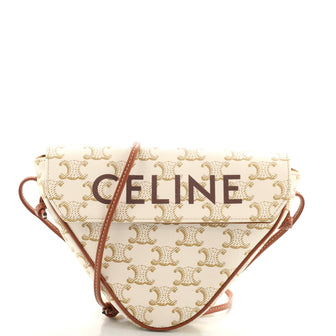Celine Triangle Crossbody Bag Triomphe Coated Canvas