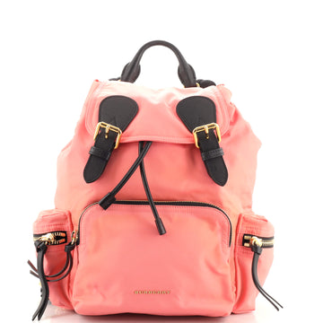 Burberry Rucksack Backpack Nylon with Leather Large