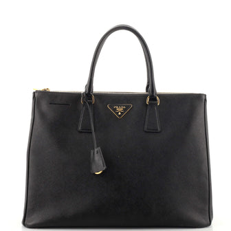 Prada Double Zip Lux Tote Saffiano Leather Large