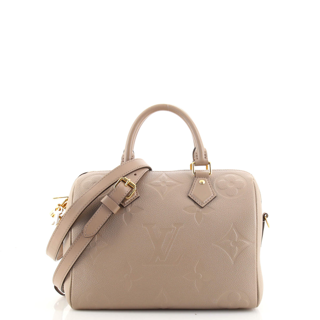 Louis Vuitton Speedy Bandouliere Bag Monogram Empreinte Giant 25 Neutral