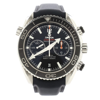 Seamaster Professional Planet Ocean 600M Co-Axial Chronometer Chronograph Automatic Watch Stainless Steel and Rubber 45.5