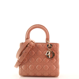 Christian Dior Lady Dior Bag Cannage Quilt Lambskin Medium