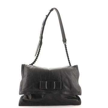 Salvatore Ferragamo Viva Bow Flap Bag Leather Small
