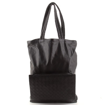 Bottega Veneta Folding Tote Leather with Intgrecciato Detail
