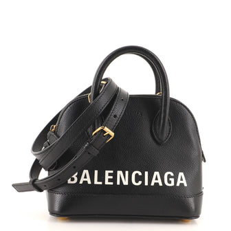 Balenciaga Logo Ville Bag Leather XXS