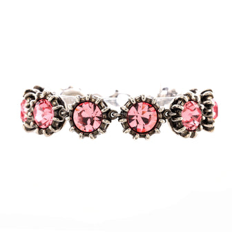 Gucci Feline Head Chain Link Bracelet Metal with Crystals
