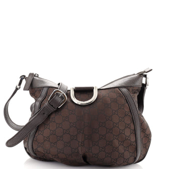 Gucci D Ring Messenger Bag (Outlet) GG Nylon Small