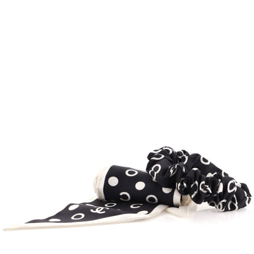 Chanel Scrunchie and Twilly Hair Tie Set Printed Silk
