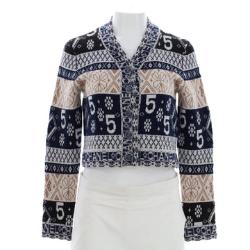Chanel Women's Fair Isle No.5 Short Cardigan Cashmere