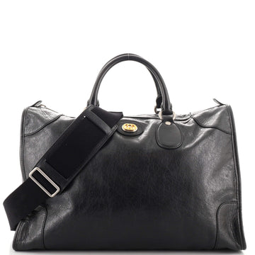 Gucci Zip Convertible Duffle Bag Leather Medium