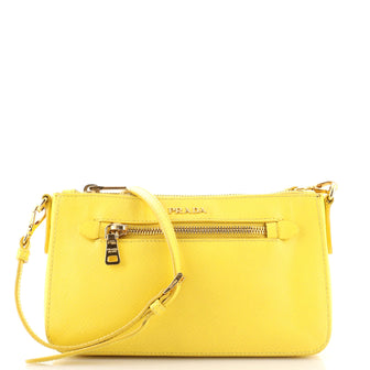 Prada Front Pocket Pochette Crossbody Bag Saffiano Leather